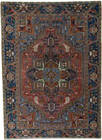 Heriz Tappeto 250 x 340 Rosso (Iran) Annodato A Mano