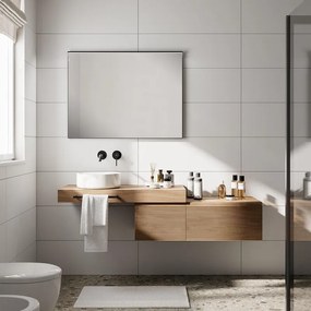 Mobile da bagno sotto lavabo Step rovere L 100.3 x H 30 x P 46 cm 2 cassetti, lavabo non incluso