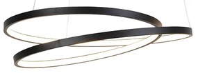 Lampada a sospensione di design nera 55 cm incl. LED dimmerabile - Rowan