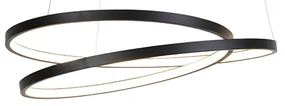 Lampada a sospensione di design nera 55 cm incl. LED dimmerabile - Rowan