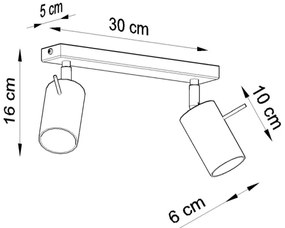 Sollux SL.0088 - Faretto RING 2 2xGU10/10W/230V bianco