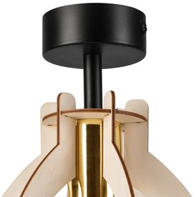 Lampadario a plafone LANDO 1xE27/15W/230V faggio