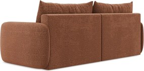 Divano color mattone allungabile/con contenitore 238 cm Kalena – Makamii