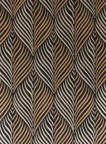Nina Campbell Carta da parati Bonnelles - Black/ Gilver/ Gold
