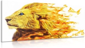 Quadro su tela – Leone infuocato