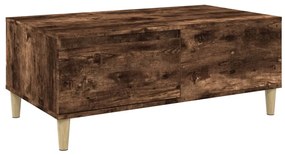 Tavolino da salotto rovere fumo 90x50x36,5 cm legno multistrato