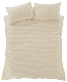 Biancheria da letto beige per letto matrimoniale 200x200 cm Muscat Waffle – Pineapple Elephant