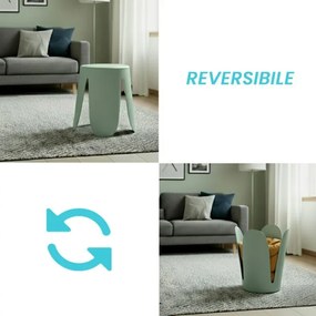 Sgabello per il bagno verde pistacchio con seduta imbottita e piedini antiscivolo Flores