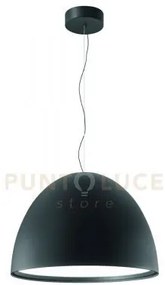 Sospensione cupola 1 luce a led 50w 3000k 4691lm d.60 nero in allum...