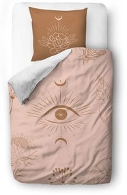 Biancheria da letto in cotone sateen rosa e marrone , 140 x 200 cm Boho Dream - Butter Kings