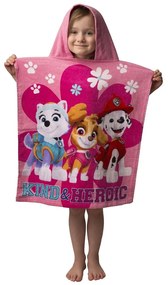 Poncho bambino in spugna rosa Paw Patrol - Jerry Fabrics