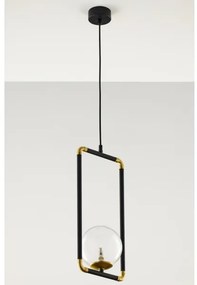 Jupiter 2023 - Lampadario a sospensione con filo ZAFRA 1xG9/10W/230V nero/oro/limpido