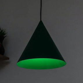 Lampada a sospensione ETNA II con cavo 1xE27/15W/230V Ø 25 cm verde