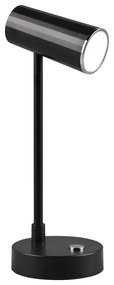 Lampada da tavolo dimmerabile a LED nero lucido (altezza 28 cm) Lenny - Trio