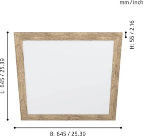 Eglo 99436 - Plafoniera LED PIGLIONASSO LED/32W/230V 645x645 mm
