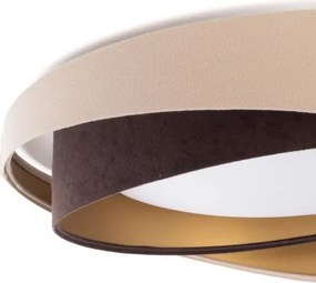 Plafoniera LED dimmerabile SM. GALAXY M. 24W/230V Ø55 cm beige/marrone/oro + telecomando