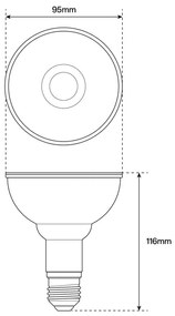 Lampada LED PAR30 12W 38° Colore Bianco Freddo 6.000K
