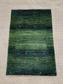 Loribaft Tappeto persiano 90 x 60 Verde (Iran) Annodato A Mano