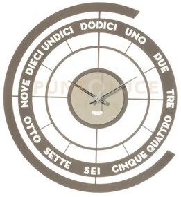 Orologio skipper fango e avorio in ferro 45x50cmh