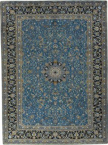 Kashan Tappeto 300x400 Blu (Iran) Annodato A Mano
