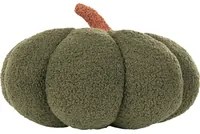 Cuscino di peluche a forma di zucca in tessuto boucl verde 35 cm decorazione accessorio di halloween