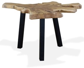 Tavolino da caffè in autentico legno di teak 80x70x38 cm