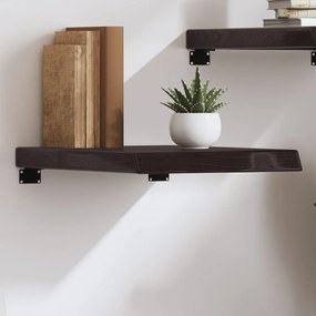 Ripiano Marrone Scuro 40x60x(2-6) Cm Massello Rovere Trattato /