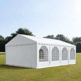 TOOLPORT 6x8 m tenda capannone, altezza 2,6m, PVC 800, telaio perimetrale, bianco, senza statica - (7693bl)