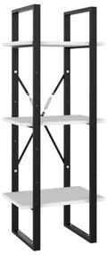 Libreria a 5 ripiani bianca 40x30x175 cm in legno multistrato