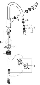 GROHE 30569000 - Miscelatore per lavello START FLOW 357 mm cromo lucido