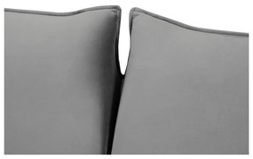 Divano letto in velluto grigio 194 cm Vienna - Cosmopolitan Design