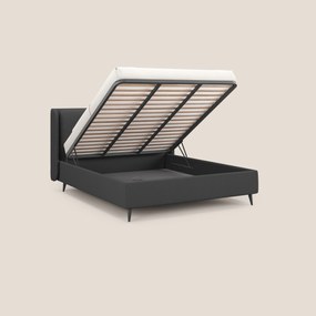 Nadine letto contenitore di design e comfort Italiano in tessuto impermeabile T19 antracite