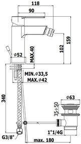 Paffoni Ringo Rin131 Miscelatore bidet Monocomando Senza Piletta Cromo