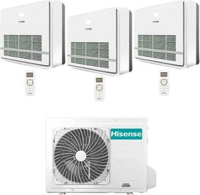 Climatizzatore Condizionatore Hisense Console Serie Turbo R32 Trial Split Inverter 9000 + 9000 + 12000 btu con u.e. 3AMW72U4RJC novitá Classe a++/a+