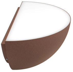 Applique Curva Monodirezionale con base E27 IP54 Corten - Serie BRINA