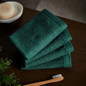 Set di asciugamani con asciugatura rapida verdi in cotone 4 pz 30x30 cm Quick Dry – Catherine Lansfield