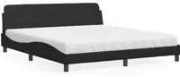 Letto con Materasso Nero 180x200 cm in Similpelle 3208457