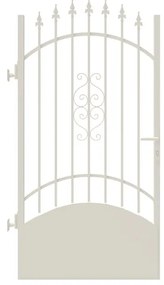 Cancello con serratura manuale Marmolada in ferro, apertura a sinistra, L 104.5, H 180-195 cm, di colore bianco