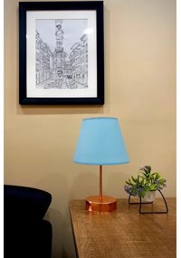 Lampada da tavolo 1xE27/60W/230V blu/rame
