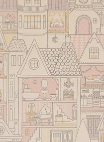 Majvillan Carta da parati Dollhouse - Soft Wool White