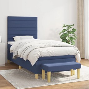 Giroletto A Molle Con Materasso Blu 90x200 Cm İntessuto /