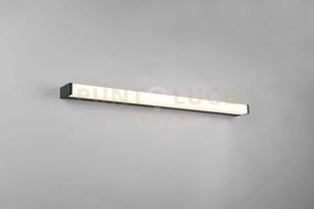 Fabio h2o applique led 12w 1400lm, 3000k nero ip44 l. 80cm dimmerabile