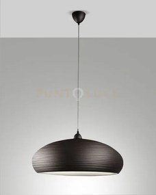 Lodge sospensione marrone scuro d.60cm in alluminio 1 luce attacco e27