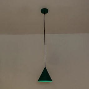 Lampadario a sospensione con cavo ETNA II 1xE27/15W/230V, Ø 18,5 cm, verde