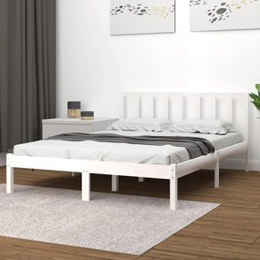 Giroletto Bianco İn Legno Massello Di Pino 160x200 Cm /