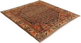 Antik Stilizzato Blu Scuro Rosso Ruggine 165x180 Cm