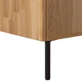 Mobile TV di colore naturale in rovere massiccio 180x56x46 cm Bono – WOOOD