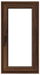 Finestra in PVC noce L 60 x H 120 cm, 1 anta apertura a destra