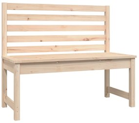 Panca da Giardino 109 cm in Legno Massello di Pino