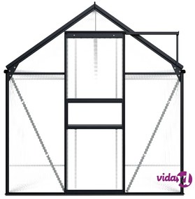 vidaXL Serra Antracite in Alluminio 5,89 m²